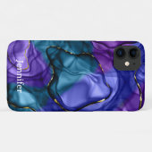 Coques Case-Mate iPhone Arc-en-ciel aquarelle violet rose (Dos (Horizontal))