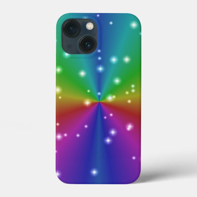 Coques Case-Mate iPhone Arc en ciel avec étoiles (Verso)