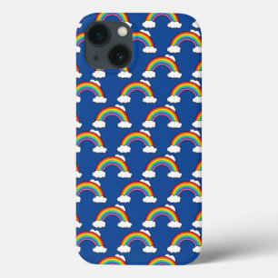 Case-Mate iPhone Case Arc en ciel avec nuages blancs