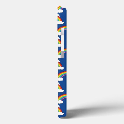 Coques Case-Mate iPhone Arc en ciel avec nuages blancs (Verso / Gauche)
