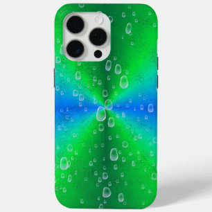 Coque iPhone 15 Pro Max Arc-en-ciel bleu vert dans la peau d'éléphant en c