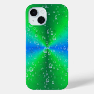 Coque Pour iPhone 15 Arc-en-ciel bleu vert dans la peau d'éléphant en c