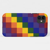 Coques Case-Mate iPhone Arc-en-ciel Checkered (Dos (Horizontal))