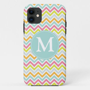 Coques Pour iPhone Arc-en-ciel Chevron personnalisé