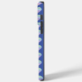 Coques Case-Mate iPhone Arc-en-ciel Coeur rayé Motif Pastel Amour bleu (Verso / Gauche)