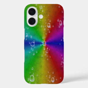 Coques iPhone 16 arc-en-ciel en peau d'éléphant leatheroptik & rain