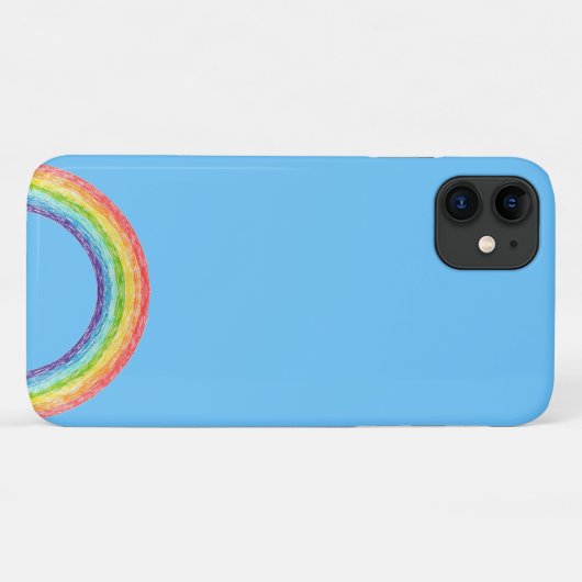 Coques Case-Mate iPhone Arc en ciel et ciel bleu (Dos (Horizontal))
