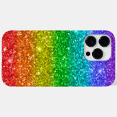 Coques Case-Mate iPhone Arc en ciel et Parties scintillant (Verso (horizontal))