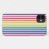 Coques Case-Mate iPhone Arc-en-ciel et rayures blanches (Dos (Horizontal))