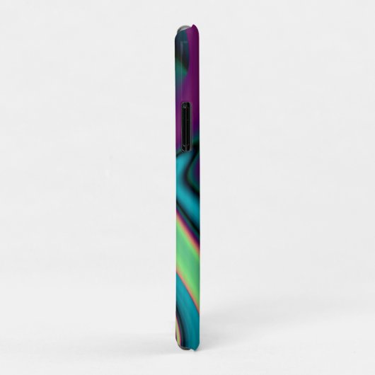 Coques Case-Mate iPhone Arc-en-ciel métallique Abstrait futuriste (Dos/Droite)