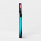 Coques Case-Mate iPhone Arc-en-ciel métallique Abstrait futuriste (Dos/Gauche)