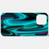 Coques Case-Mate iPhone Arc-en-ciel métallique Abstrait futuriste (Verso (horizontal))