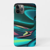 Coques Case-Mate iPhone Arc-en-ciel métallique Abstrait futuriste (Dos)