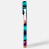 Coques Case-Mate iPhone Arc-en-ciel métallique Abstrait futuriste (Verso / Gauche)
