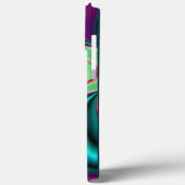 Coques Case-Mate iPhone Arc-en-ciel métallique Abstrait futuriste (Verso / Gauche)