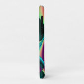 Coques Case-Mate iPhone Arc-en-ciel métallique Abstrait futuriste (Dos/Gauche)