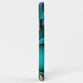 Coques Case-Mate iPhone Arc-en-ciel métallique Abstrait futuriste (Dos/Droite)