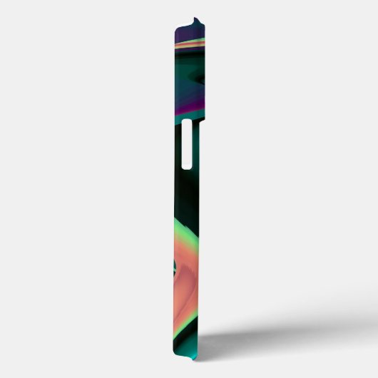 Coques Case-Mate iPhone Arc-en-ciel métallique Abstrait futuriste (Verso / Droite)