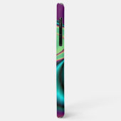 Coques Case-Mate iPhone Arc-en-ciel métallique Abstrait futuriste (Dos/Gauche)