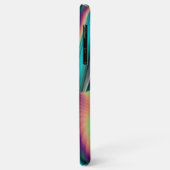 Coques Case-Mate iPhone Arc-en-ciel métallique Abstrait futuriste (Dos/Gauche)