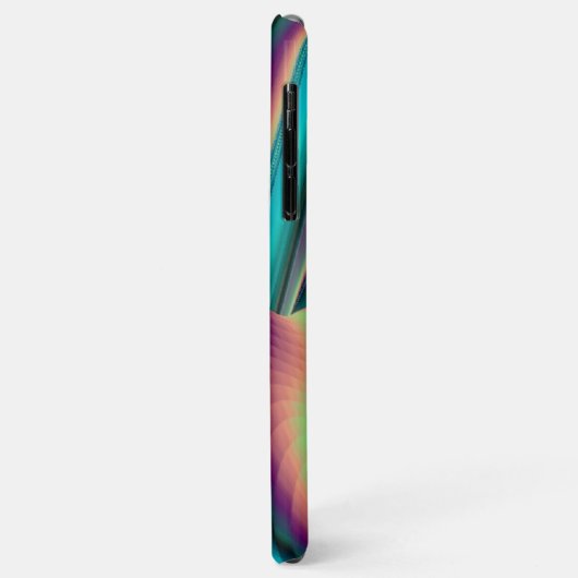 Coques Case-Mate iPhone Arc-en-ciel métallique Abstrait futuriste (Dos/Gauche)