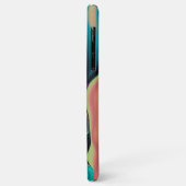 Coques Case-Mate iPhone Arc-en-ciel métallique Abstrait futuriste (Dos/Gauche)