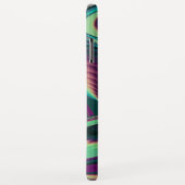 Coques Case-Mate iPhone Arc-en-ciel métallique Abstrait futuriste (Dos/Droite)