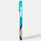 Coques Case-Mate iPhone Arc-en-ciel métallique Abstrait futuriste (Verso / Gauche)