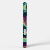 Coques Case-Mate iPhone Arc-en-ciel métallique Abstrait futuriste (Verso / Droite)