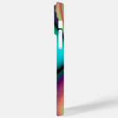 Coques Case-Mate iPhone Arc-en-ciel métallique Abstrait futuriste (Verso / Gauche)