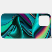 Coques Case-Mate iPhone Arc-en-ciel métallique Abstrait futuriste (Verso (horizontal))