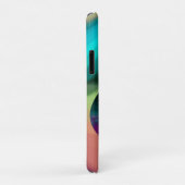 Coques Case-Mate iPhone Arc-en-ciel métallique Abstrait futuriste (Dos/Droite)