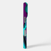 Coques Case-Mate iPhone Arc-en-ciel métallique Abstrait futuriste (Verso / Droite)