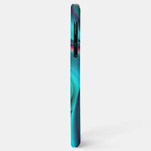 Coques Case-Mate iPhone Arc-en-ciel métallique Abstrait futuriste (Dos/Gauche)