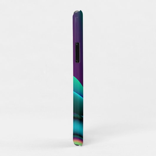 Coques Case-Mate iPhone Arc-en-ciel métallique Abstrait futuriste (Dos/Droite)