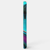 Coques Case-Mate iPhone Arc-en-ciel métallique Abstrait futuriste (Dos/Gauche)