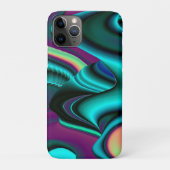 Coques Case-Mate iPhone Arc-en-ciel métallique Abstrait futuriste (Dos)