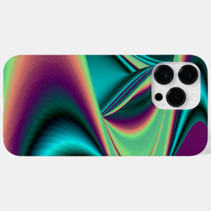 Coque Pour Pour iPhone 14 Pro Max Arc-en-ciel métallique Abstrait futuriste