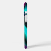 Coques Case-Mate iPhone Arc-en-ciel métallique Abstrait futuriste (Verso / Gauche)