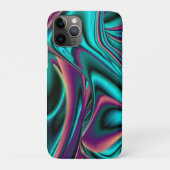 Coques Case-Mate iPhone Arc-en-ciel métallique Abstrait futuriste (Dos)