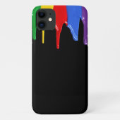 Coques Case-Mate iPhone Arc-en-ciel Peint les gouttes (Dos)