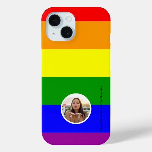 Coques Case-Mate iPhone Arc-en-ciel Portable Personnalisé (Verso)