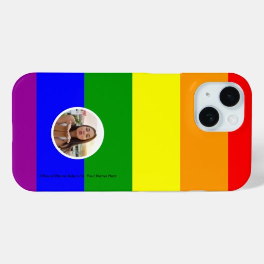 Coques Case-Mate iPhone Arc-en-ciel Portable Personnalisé (Verso (horizontal))