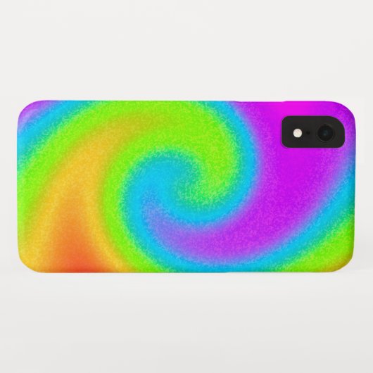 Coques Case-Mate iPhone Arc-en-ciel psychédélique Yin & Yang (Dos (Horizontal))