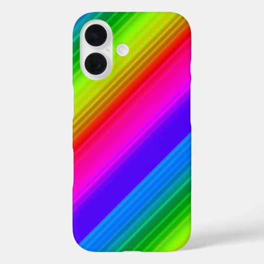 Coques Case-Mate iPhone Arc-en-ciel rayé (Verso)