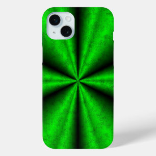Coque iPhone 15 Mini Arc-en-ciel vert en cuir d'éléphant Optik