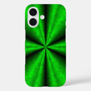 Coques iPhone 16 Arc-en-ciel vert en cuir d'éléphant Optik