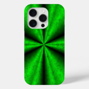 Coque iPhone 15 Pro Arc-en-ciel vert en cuir d'éléphant Optik