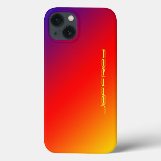 Coques Case-Mate iPhone Arc-en-ciel vif, Nom, Rouge Orange Jaune (Verso)