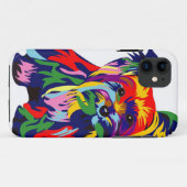 Coques Case-Mate iPhone Arc-en-ciel Yorkie d'amusement (Dos (Horizontal))